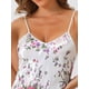 thumbnail image 5 of INSPIRAR CHIC Camisones de Satén para Mujeres Ropa de Noche Vestido de Seda Mini Lencería Floral M Blanca, 5 of 6