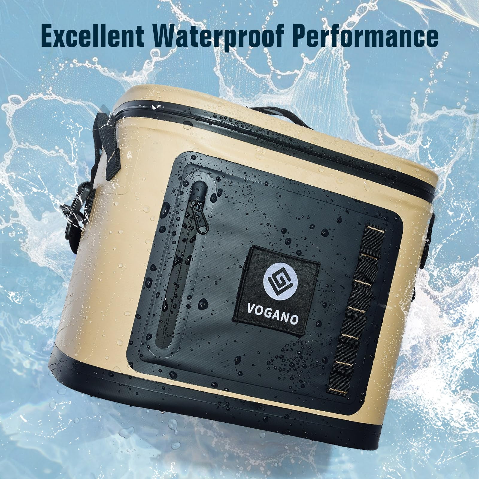 28 Can Soft Cooler, Insulated Leak-Proof with Waterproof Zipper, Portable Ice Chest for Camping, Beach, Travel, Picnic, Fishing