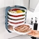 thumbnail image 3 of rejillas para platos Multi-capa Superposable vajilla de almacenamiento bandeja soporte para cocina organizador armario licencia ahorrar 6 capas azul blanco 6 capas Magideal rejillas para platos, 3 of 7