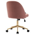 thumbnail image 6 of Duhome Elegant Lifestyle Office Chair Desk Chair Velvet Swivel Computer Task Chair with Gold Base Vanity Chair for Teen Girls, Pink, 6 of 8