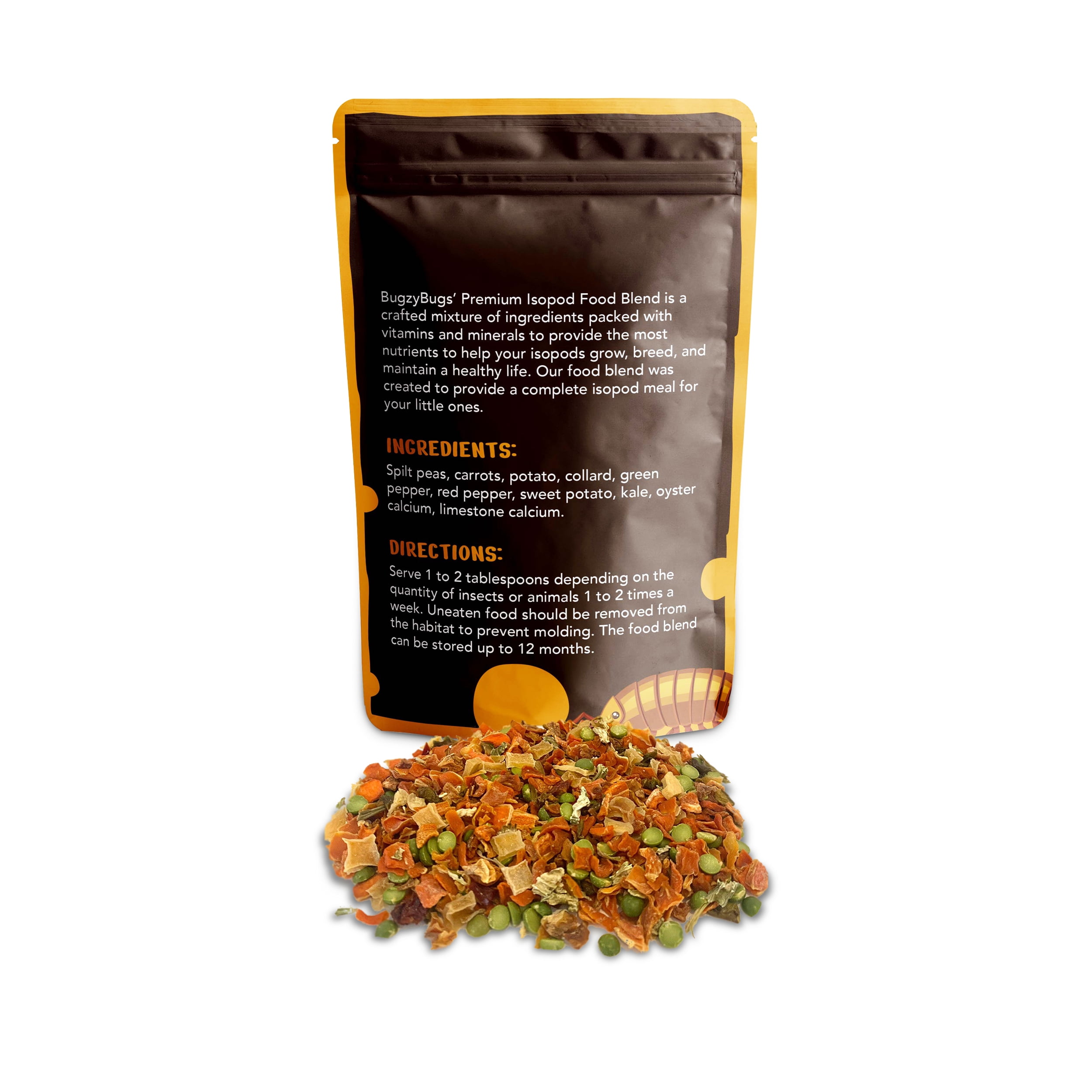BugzyBugs Isocare Premium Dry Food Mix for Insects, Reptiles, Isopods and Invertebrates Bundle of 3