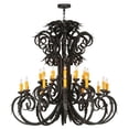 thumbnail image 3 of Meyda 141577 50 in. Serratina 24 Light Chandelier, Coffee Bean, 3 of 5