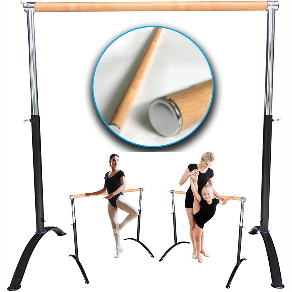 Portable ballet bar for home or studio, height adjustable bar for