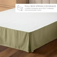 thumbnail image 6 of Tailored Pleated Bed Skirt Box Spring Frame Cover Dust Ruffle in Sage Green for Queen Size Bedding by Comfort Canopy, 6 of 12
