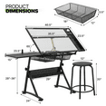 Magshion Artist Drafting Table & Stool Set, Large Work Surface, Desk