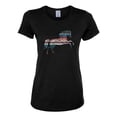 thumbnail image 2 of Plaid Paisley Retro Vintage Wild Horse Animal Lover Womens Graphic T-Shirt, Black, Small, 2 of 4