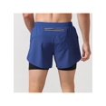 thumbnail image 4 of Mens 2 In 1 Running Shorts Quick Dry Athletic Shorts With Liner, Workout Shorts With Zip Pockets And Towel Loop Double-Layer Fitness Shorts To Prevent Exposure Blue L, 4 of 7