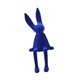 thumbnail image 2 of Figura de conejo sentado, adorno animal, moda, portátil, regalo creativo, decorativo Azul, 2 of 9