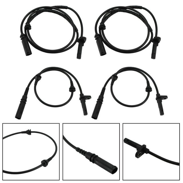 4pcs Front and Rear L&R ABS Speed Sensor 34526771776 34526771777 for BMW X5 X6