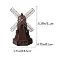 thumbnail image 3 of CxhicLuv Resin Windmill Christmas Ornament, Colorful Desk & Office Decorations, Happy Holiday Decorations for Living Room & Bookshelf, Cute Money Box Gift for Christmas Party Décor, 3 of 6