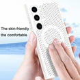 thumbnail image 2 of for Samsung Galaxy S25+ Plus (Not S25) Cooling Case with Magnetic Ring, Hard PC Slim Cellular Hole Heat Dissipation Mesh Breathable Hollow Honeycomb Case for Samsung Galaxy S25 Plus SR-White, 2 of 16