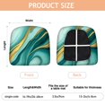 thumbnail image 3 of Teal Gold Marble Seat Covers for Dining Room Chairs Set Of 6,Stretch Printed Washable Chair Seat Cover with Elastic Ties and Button,Removable Waterproof Couch Cushion Covers, 3 of 6