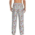 thumbnail image 3 of Uemuo Tulips Flowers Pattern Men's Wide Leg Palazzo Lounge Pants with Pockets Light Weight Loose Comfy Casual Pajama Pants-X-Large, 3 of 9