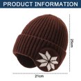 thumbnail image 4 of Tuque d'Hiver Tricotée avec Cache-Oreilles à Revers, Bonnets Extensibles en Tricot, Tuque de Ski, Bonnet Skull, 4 of 5