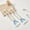 Blue, variant on Amgo 2-Pack Blue Boho Rainbow Wooden Bead Curtain Tiebacks - Stylish Holdbacks for Curtains
