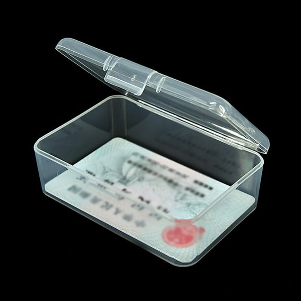 1Pc Rectangular Plastic Transparent With Lid Small Storage Box Collection Container Case For Jewelry Finishing Accessories
