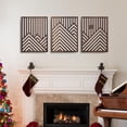 thumbnail image 5 of Modern Wooden Wall Sculptures - Set Of 3 Home Decor Accent Large Art For Living Room  Bedroom Office Easytallation (walnut Medium Mountain And Sun), 5 of 6