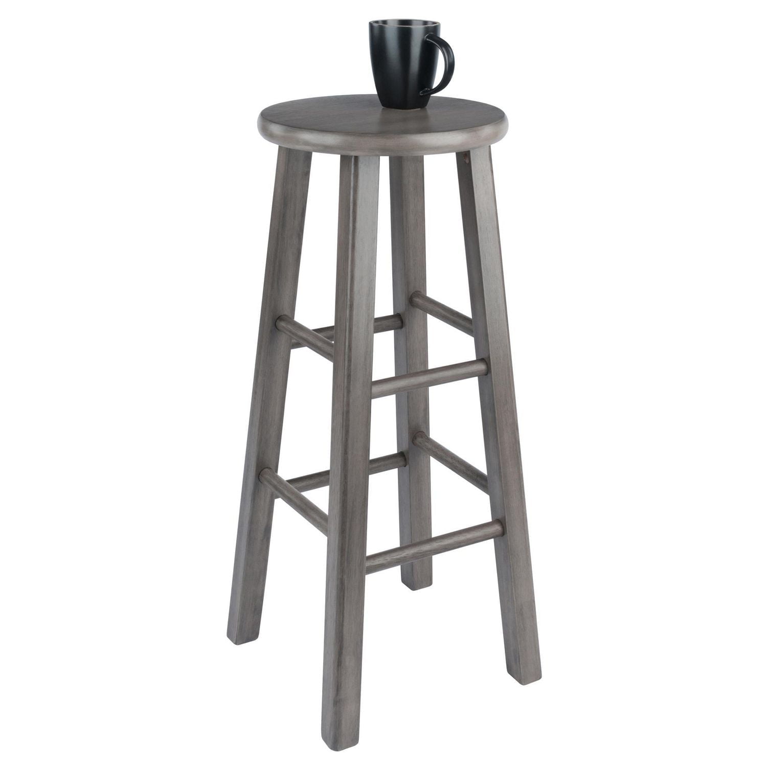 Winsome Ivy Tabouret de bar de 29 po Fini Gris