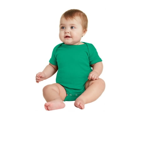 

Rabbit Skins Infant Short Sleeve Baby Rib Bodysuit