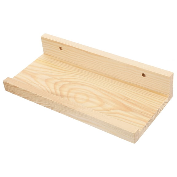 Masteelf Floating Shelf Wooden Book Picture Frame Display Shelf Wall-mounted Display Rack