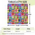 thumbnail image 2 of Colorful Dog Paw Footprint Square Fitted Tablecloth with Elastic Edge,Square Table Cover,Washable Elastic Table Cover for Home Kitchen Party Decor 36"x36", 2 of 6