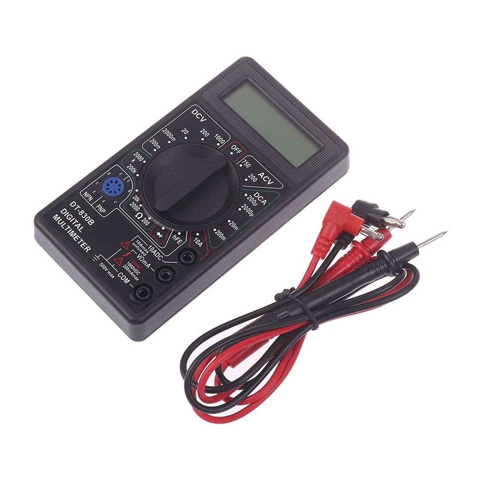 LCD Auto Range Digital Voltmeter Multimeter Ohmmeter Volt Tester Measures Voltage Current