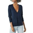 thumbnail image 1 of Baberdicy Sweaters for Women Ladies' Solid Tone Buttoned Mercerized Cotton Loose Sweater with Cardigan Jacket Womens Sweaters Dark Blue, 1 of 5