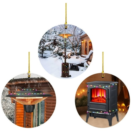 

Ceramic Christmas Hang Ornaments Wooden Christmas Hang Decorations 3.1*3.1 Inches Christmas Pendant for Christmas Car Wedding Anniversaries Engagement Home Decor (3-Piece Set)