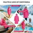 thumbnail image 6 of Lobmouse Fleece Lining Swim Parka for Adult Kids Youth, Comfort Waterproof Windproof Versatile Swim Jacket Change Poncho Coat with Large Front Pocket for Surfing Swimming Home, 6 of 10
