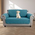 thumbnail image 3 of SHANNA 1/2/3 Seater Quilted Sofa Couch Cover Pad Water Resistant Slipcover Furniture Protector Pet Mat for Kids Dogs Pets(Deep Blue）, 3 of 11