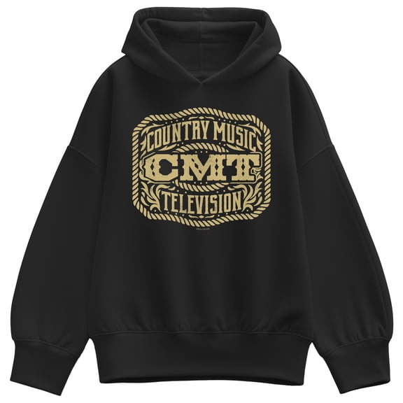 CMT - Belt Buckle - Women's Oversized Fleece Hoodie Sweatshirt