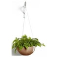 thumbnail image 4 of Ecopots Hanging Brussels Durable Modern Round Indoor/Outdoor Recycled Based Composite Flower Pot Planter, Terracotta Color, 10.5", 4 of 4