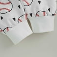 thumbnail image 7 of XIMIN Toddler Baby Boy 2Pcs Clothes Set Sweat Suit Outfit Cute Baseball Print Long Sleeve Crew Neck Sweatshirt & Long Jogger Pant Fall Winter Sets, 7 of 7