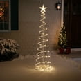 thumbnail image 4 of Northlight LED Lighted Spiral Outdoor Christmas Tree - 6' - Warm White Lights, 4 of 9