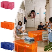 Bowayaoa Large Capacity Storage Bag, 23 Gal Moving Bags, Heavy Duty Plastic Luggage, Water Repellent Travel Bag, Reinforced Handheld Storage for Clothes, Blankets, Christmas Tree
