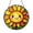 Acrylic 3.5 Inch, variant on Sunflower Stained Glass Pattern, DIY Floral Suncatcher Template for Craft Projects and Sun Inspired Art Designs