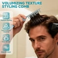 thumbnail image 2 of Texture Comb, Volumizing Fluffy Texture Styling Comb for Men and Women, Wide Tooth Comb Root Lifter Hair Styling Tool for Volume, Fringe Parting & Curly Hair, ABS Plastic (2PCS, Grey), 2 of 8