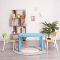 thumbnail image 2 of ZPL Kids Table and Chair Set, 3 Piece Toddler Table and Chair Set,Plastic Children Activity Tablefor Reading, Preschool, Drawing, Toddler, Playroom, Multicolor, 2 of 7