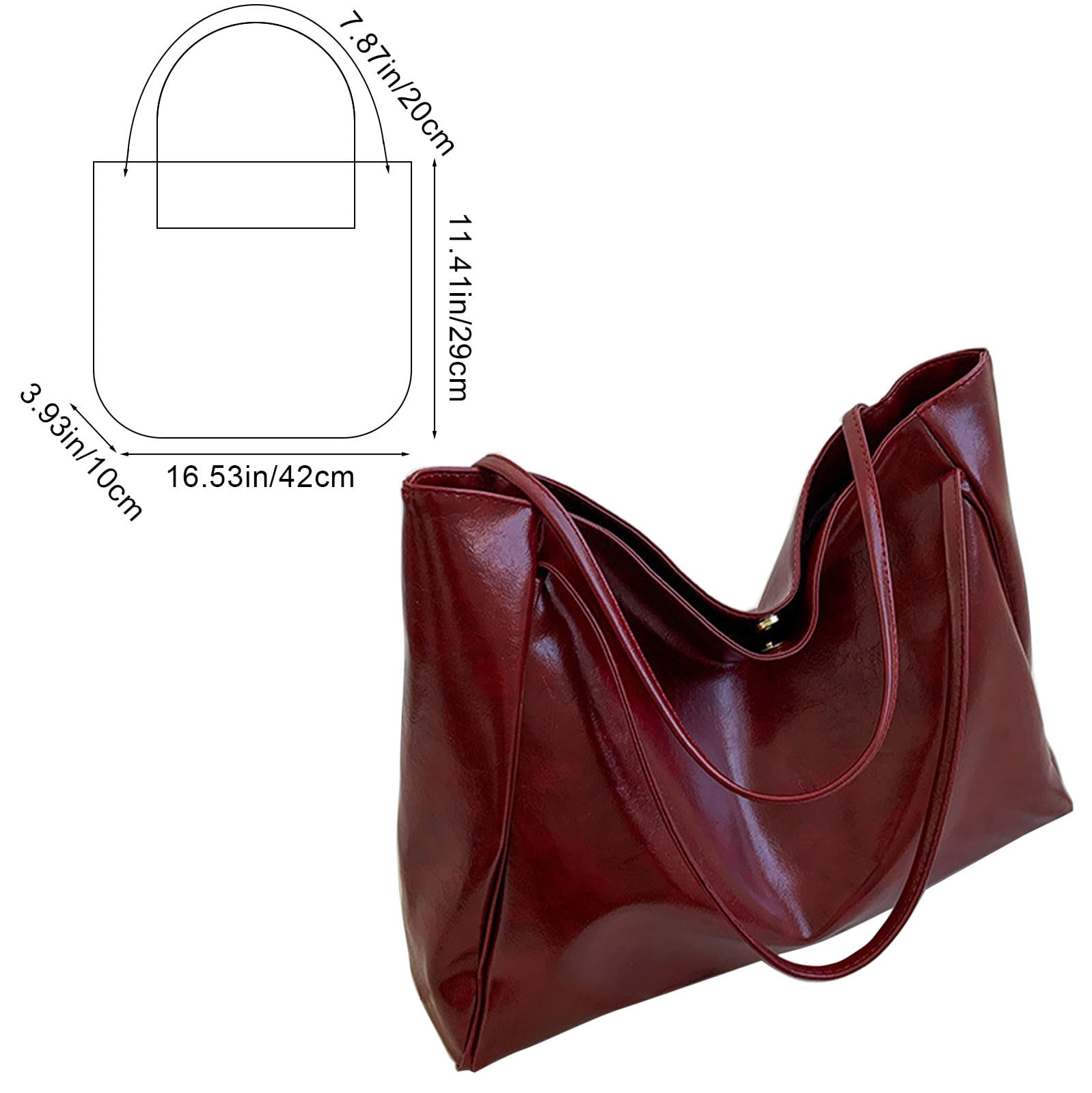 JZCHUNTOY Vintage Leather Women Tote Handbag, Top Handle Durable