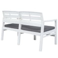thumbnail image 3 of vidaXL Ensemble de Salon d'Extérieur 4 Pcs Plastique Blanc, 3 of 5
