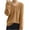 Khaki, variant on FAIWAD Sweaters for Women V-Neck Long Sleeve Knitted Pullover Casual Soft Lightweight Tops