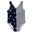 thumbnail image 2 of StylesILove Mommy and Daughter Navy Blue One Piece Swimsuit American Flag Matching Holiday Bathing Suit Beach Pool Swimwear, 2 of 9
