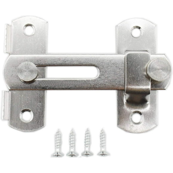 shiyou-Stainless Steel Flip Latch Gate Latches Barn Door Latch Sliding Door Latch Safety Door Bolt Latch Lock for Pet Door Barn Door French Door (1, Silver)