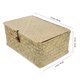 thumbnail image 2 of Wicker Basket Storage with Lid Ideal for Bedroom Sundries Storage Made of Material 1Set, 2 of 5
