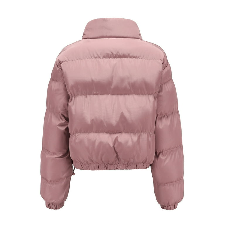 XFLWAM Women's Winter Warm Coats Cropped Puffer Jackets