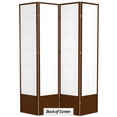 thumbnail image 6 of Red Lantern 7 ft. Tall Double Cross Shoji Screen - Walnut - 4 Panels, 6 of 6