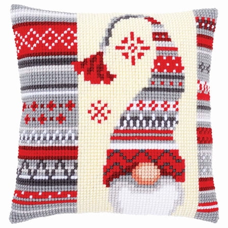 Vervaco® Christmas Elf 1 Pillow Cover Needlepoint Kit