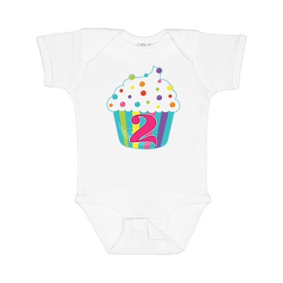 Inktastic 2nd Birthday Cupcake Boys or Girls Baby Bodysuit