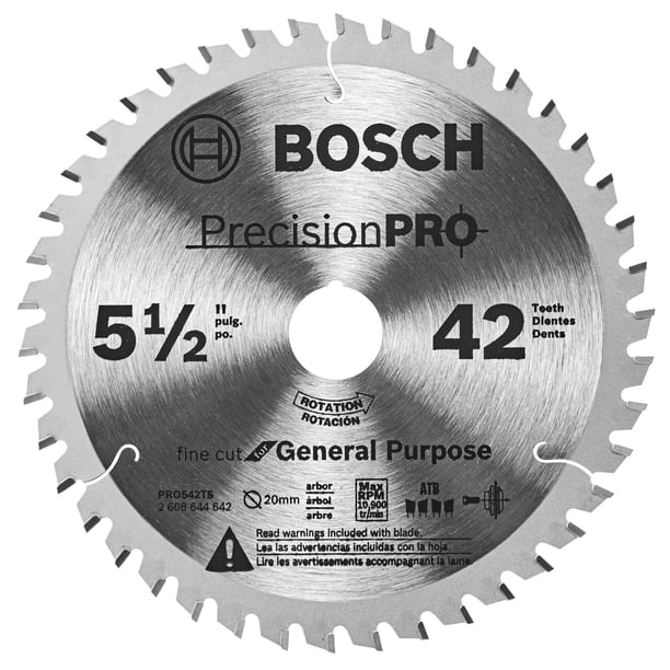 Hoja de sierra Bosch PRO542TS5 Precision Pro de 42 dientes