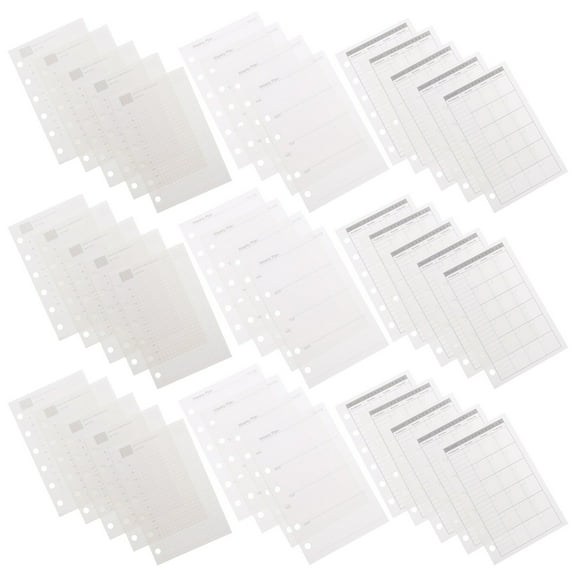 ELAYARD Monthly Planner Refills for A7 Binder with Refillable White Loose Leaf Planner Paper